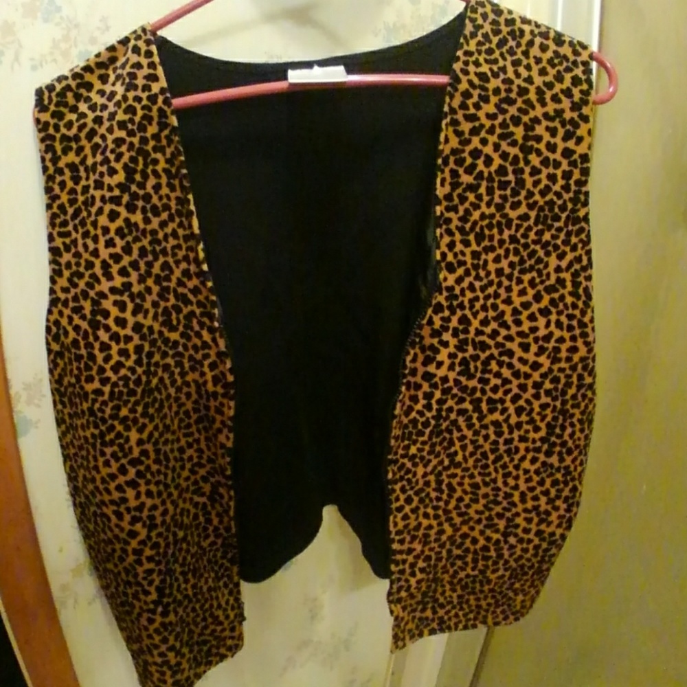 Style studio animal print vest